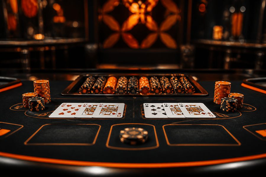 Krupiérka s kartami - baccarat live